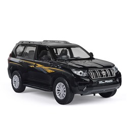 Машина металл Toyota Land Cruiser Prado, 20 см, (свет-звук, двери, капот) в коробке