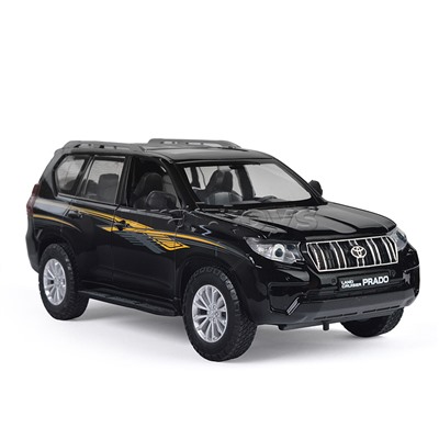 Машина металл Toyota Land Cruiser Prado, 20 см, (свет-звук, двери, капот) в коробке