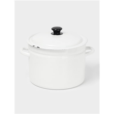 УЦЕНКА Кастрюля цил.борт. 9 л белая (без декора)