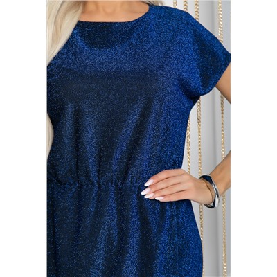 Платье Новогодний поцелуй (синее) П12223-12