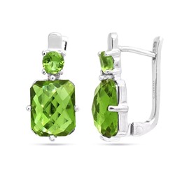 Серьги из серебра султанит, Арте