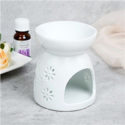 Аромалампа белая 9 см Цветок / XL-0004 /уп 4/120/