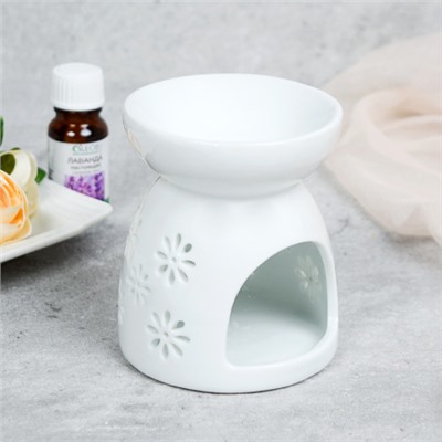 Аромалампа белая 9 см Цветок / XL-0004 /уп 4/120/