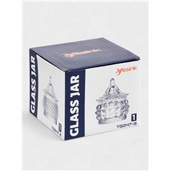Конфетница «Икринка», 7.5×9.5 см, с крышкой, стекло, прозрачная