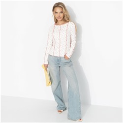 Лонгслив из хлопка, Громкий тренд (нежное чувство)