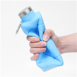 Бутылка для воды складная, 700 мл, 22×6.5 см, силиконовая