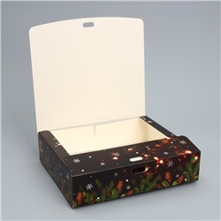 Коробка подарочная новогодняя складная «Чудесных мгновений», 20×18×5 см