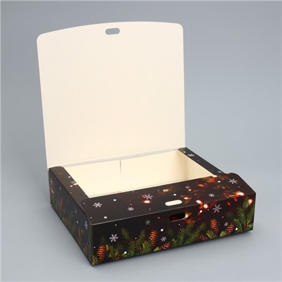 Коробка подарочная новогодняя складная «Чудесных мгновений», 20×18×5 см