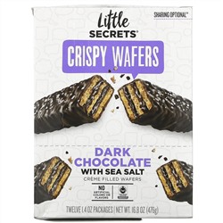 Little Secrets, Dark Chocolate Crispy Wafer, Sea Salt, 12 Pack, 1.4 oz (40 g) Each