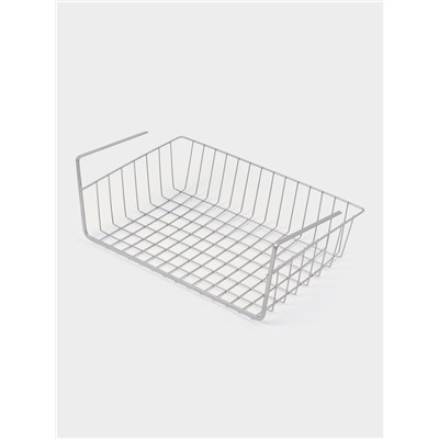 Корзина сетчатая навесная на полку Доляна, 40×25×14 см, хром