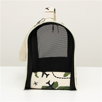 Сумка-переноска каркасная «Самолеты», размер L, 50×23×30 см