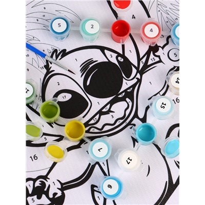 Картина по номерам с подрамником «Стич сёрфер», 30×40 см