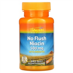Thompson, No Flush Niacin, 500 mg, 30 Vegetarian Capsules