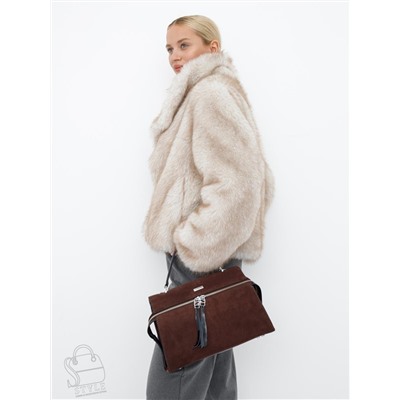 Сумка женская кожаная 9675MSS coffee Velina Fabbiano-Safenta в Новосибирске
