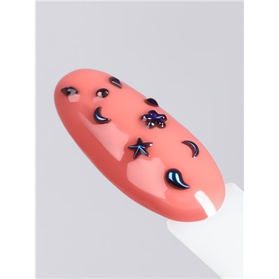 Стразы фигурные для декора «Ассорти», чёрные, голографические