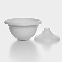 Вазон для цветов «Колывань», 5.3 л, d=30 см, h=24 см, мраморный