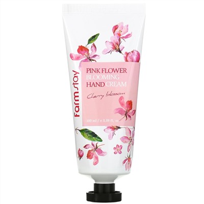 Farmstay, Pink Flower Blooming Hand Cream, Cherry Blossom,  3.38 fl oz (100 ml)