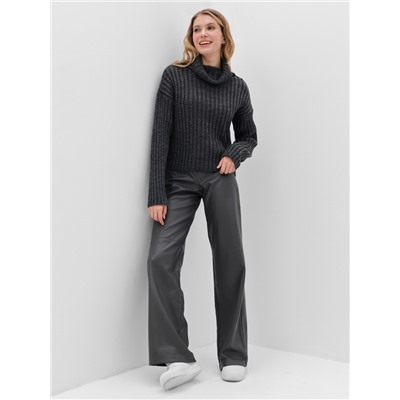 Джемпер женский MINAKU: Casual collection, цвет тёмный графит, размер 50