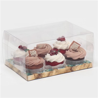 Коробка для капкейка «Мрамор», 23×16×11.5 см