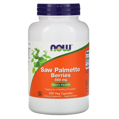 Now Foods, ягоды серенои, 550 мг, 250 растительных капсул