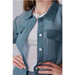 Блузка  4411/01/Пыльно-бирюзовый