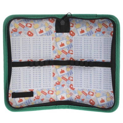Пенал 2-х ств. 190х115 мм "Пиксель" с табл.умножения (088942) 43039 Хатбер