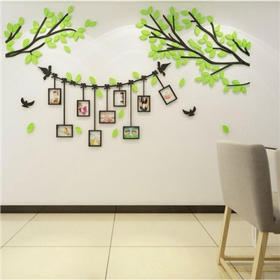 Набор наклеек интерьерных с фоторамками TAKE IT EASY «Веточки», декор на стену, панно, 115×200 см, 186 элементов