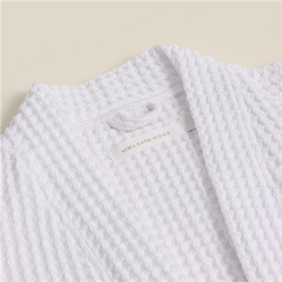 Халат вафельный мужской SL HOME: Boho «Блан де Блан», размер S, хлопок 100%, белый