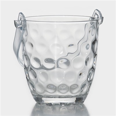 Ведро для льда «Верона», 700 мл, с щипцами, стекло, прозрачное