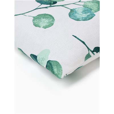 Подушка на стул «Доляна» Eucalyptus, 42×42×7 см, белая