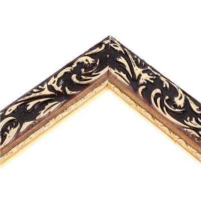 Рама для картин (зеркал) 80×100×4 см, дерево «Версаль», золотой