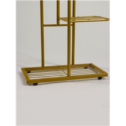 Подставка для цветов Greengo, 6 полок, 44×22×105 см, напольная, металл, цвет золотой