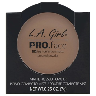 L.A. Girl, Компактная матирующая пудра для лица Pro Face HD, оттенок «Теплая карамель», 7 г