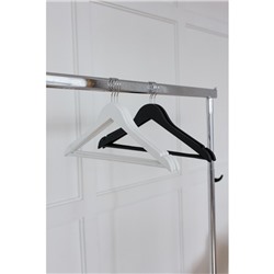 Плечики - вешалки для одежды LaDо́m Soft-Touch, 3 шт., деревянные, с перекладиной, широкие плечики, 44.5×23 см, белые