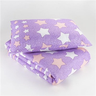 Комплект Экономь и Я: одеяло 1.5 сп, синтепон 100 г/м² + подушка 50×70 см, МИКС, 100% полиэстер