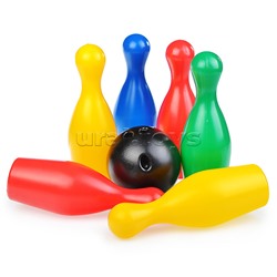 Боулинг 6 кеглей + 1 шар, в сетке