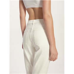 Flared CONTE CON-803 Джинсы клёш из eco-friendly денима молочного цвета