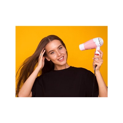 Фен Luazon LF-23, 800 Вт, 2 режима, складная ручка, розовый