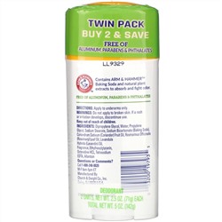 Arm & Hammer, Essentials с натуральными дезодорирующими компонентами, дезодорант, свежий розмарин и лаванда, 2 шт. в упаковке, по 71 г (2,5 унции) каждая (Discontinued Item)