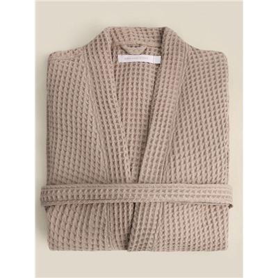 Халат вафельный мужской SL HOME: Boho «Саббиа», размер M, хлопок 100%, коричневый