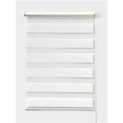 Штора рулонная 60×160 см «День и Ночь», по полотну 56×160 см, белая