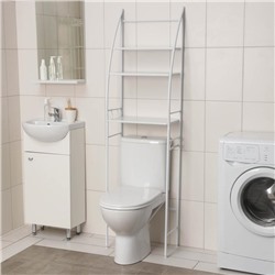 Стеллаж над унитазом, 50×32×166 см, белый