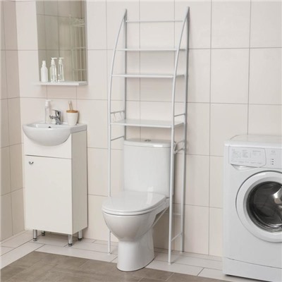 Стеллаж над унитазом, 50×32×166 см, белый