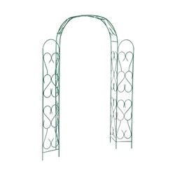 Арка садовая, 230×125×36.5 см, для вьющихся растений, металлическая, зелёная