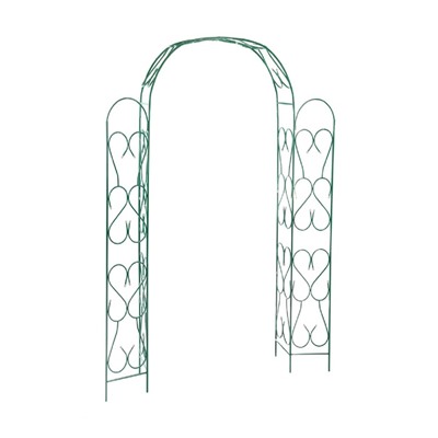 Арка садовая, 230×125×36.5 см, для вьющихся растений, металлическая, зелёная