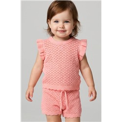 Комплект детский трикотажный для девочек: джемпер (футболка), шорты PLAYTODAY, 1239661