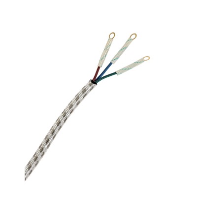 Шнур сетевой в тканевой оплетке с заземлением, 1.8 м, 2200 Вт, 3×0.75 мм²