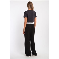 83908 укороченная футболка женская (Графит)