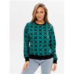Толстовка женская ТЖ-36 (Зеленые крестики)