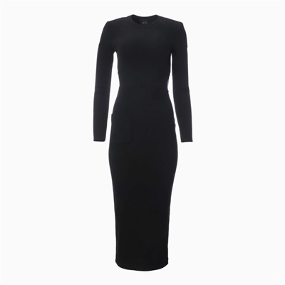 Платье с разрезами на талии миди женское MIST, размер 46, чёрное